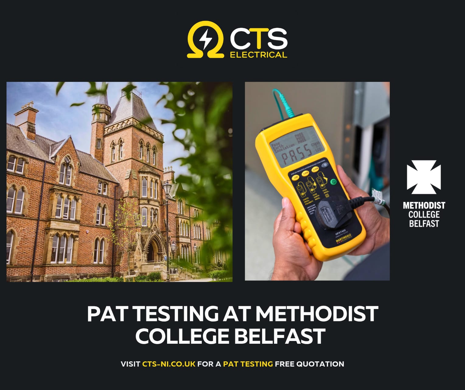 PAT Testing Project at Methodist College Belfast